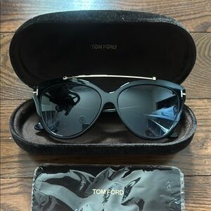 Tom Ford Women's Black Aviator Sunglasses